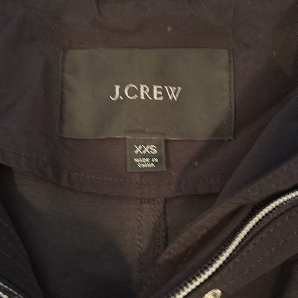 J Crew black raincoat with hood - Picture 6 of 12